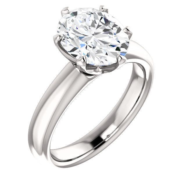 Bague De Fiançailles Solitaire Naturel Diamant 5.10 Carats Bijoux Serti Griffes