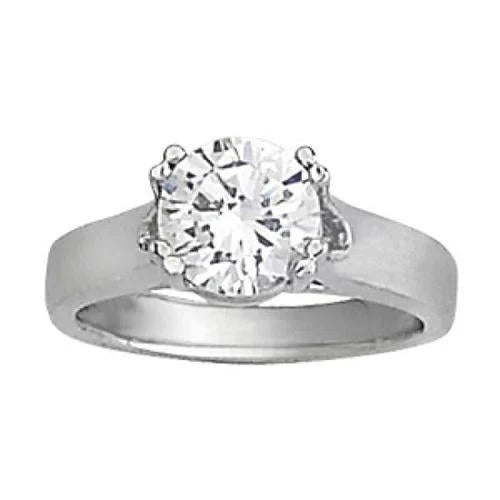 Bague De Fiançailles Solitaire Réel Diamant 2 Carats