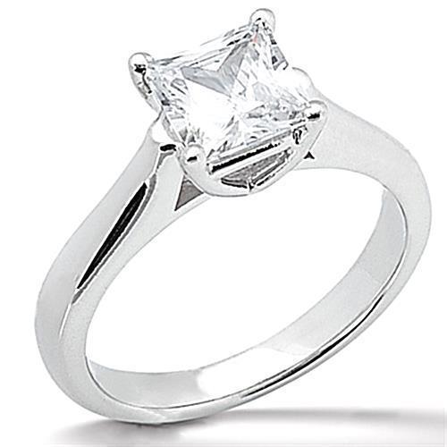 Bague De Fiançailles Solitaire Réel Diamant Etincelant G VS2 1.0 Carat WG 14K
