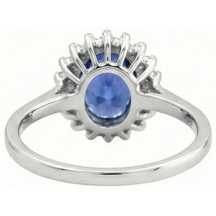 Bague De Fiançailles Style Fleur Saphir 8 Carats