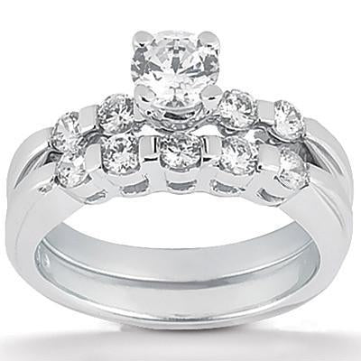 Bague De Fiançailles Véritable Diamant 3 Carats Sertie Or Blanc 14K