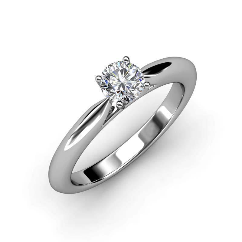 Bague De Fiançailles Véritable Diamant Rond Solitaire De 1.50 Carat