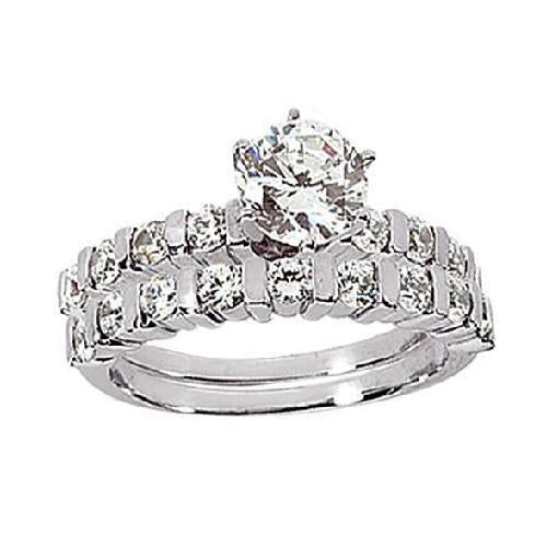 Bague De Fiançailles Véritable Diamants 1.70 Carats Neuf