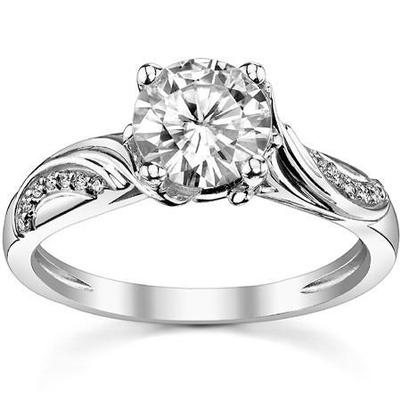 Bague De Mariage Pour Femme Avec Réel Diamants De 3.20 Ct De Coupe Ronde