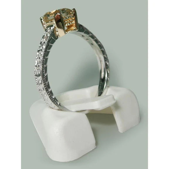 Bague De Mariage Réel Diamants Radiants Et Ronds 1.60 Ct En Or Bicolore