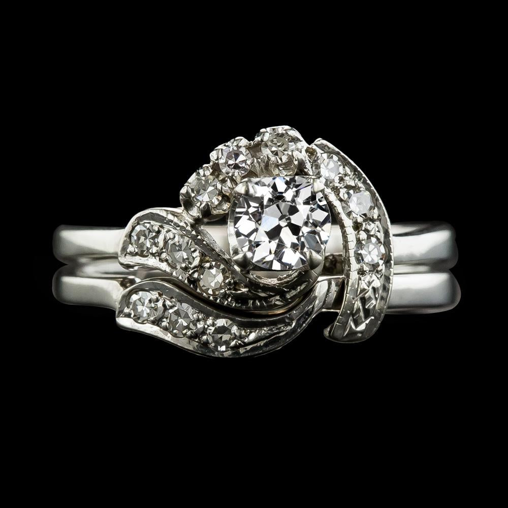 Bague De Mariage Sertie Ronde Vieux Naturel Diamant Mineur 2.25 Carats Bijoux Dames