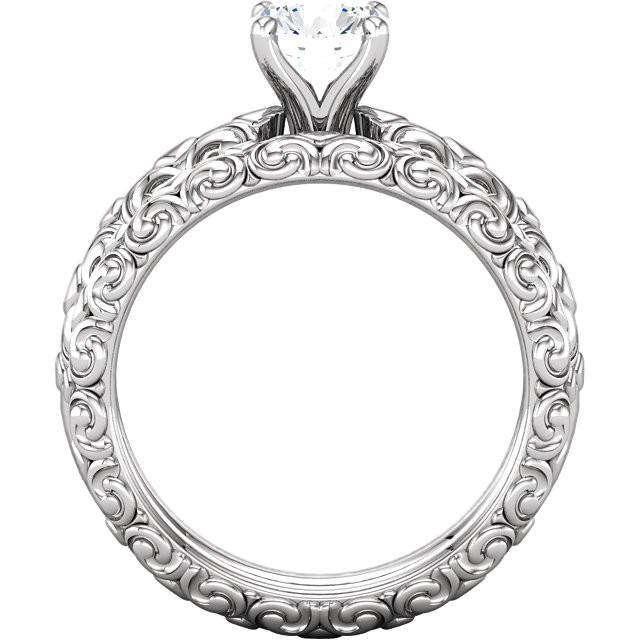 Bague De Véritable Diamant Fiançailles Solitaire De Style Antique 1.50 Carats