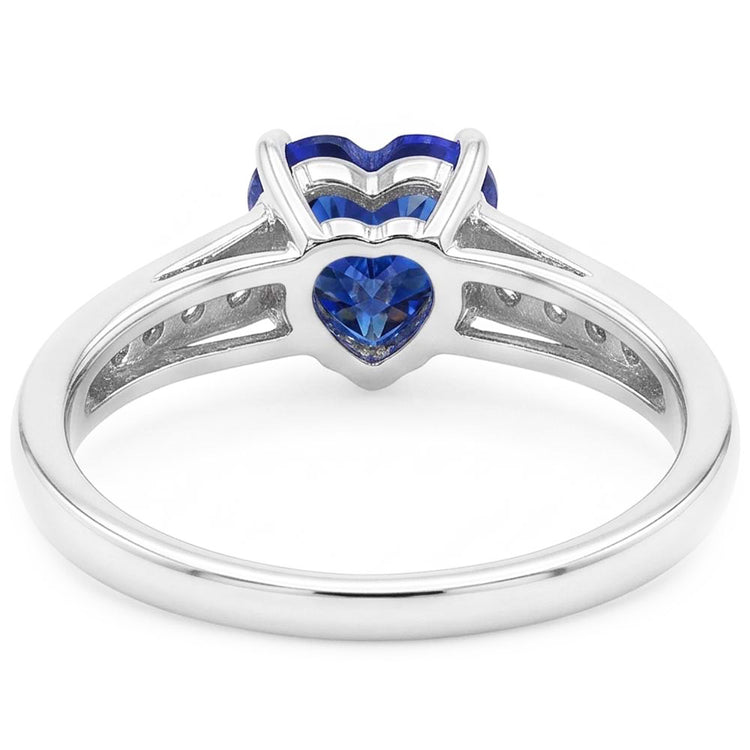 Bague Diamant Avec Pierres Précieuses Taille Coeur Bijoux En Saphir De Ceylan
