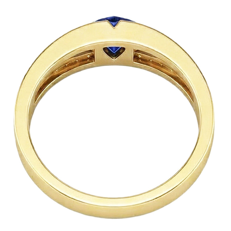 naturel trillion diamant 1carats bague vue de dessus
