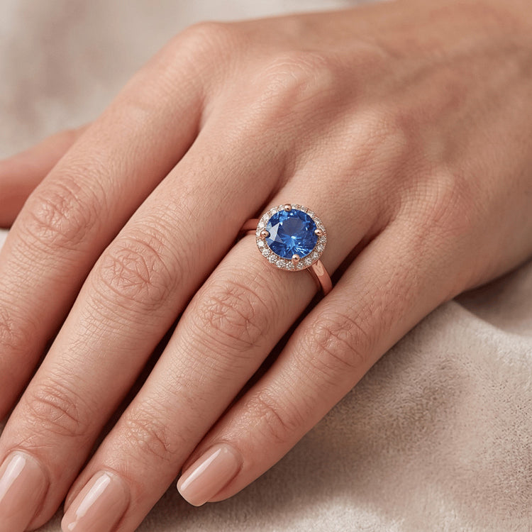 Bague Diamant Naturel 2.50 Carats - Or Rose 14K