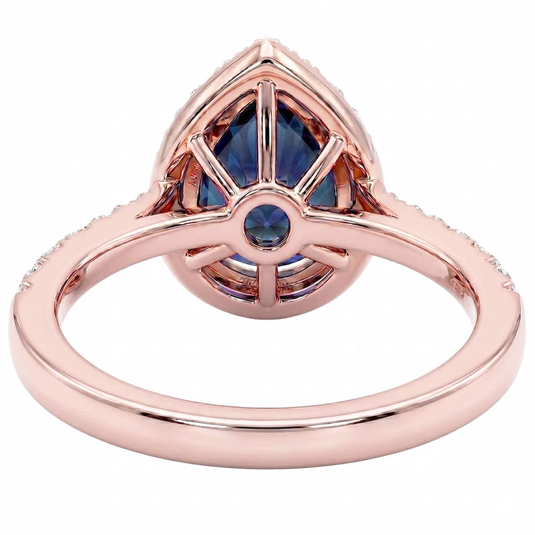 Bague Diamant Naturel 3.50 Carats - Or Rose 14K