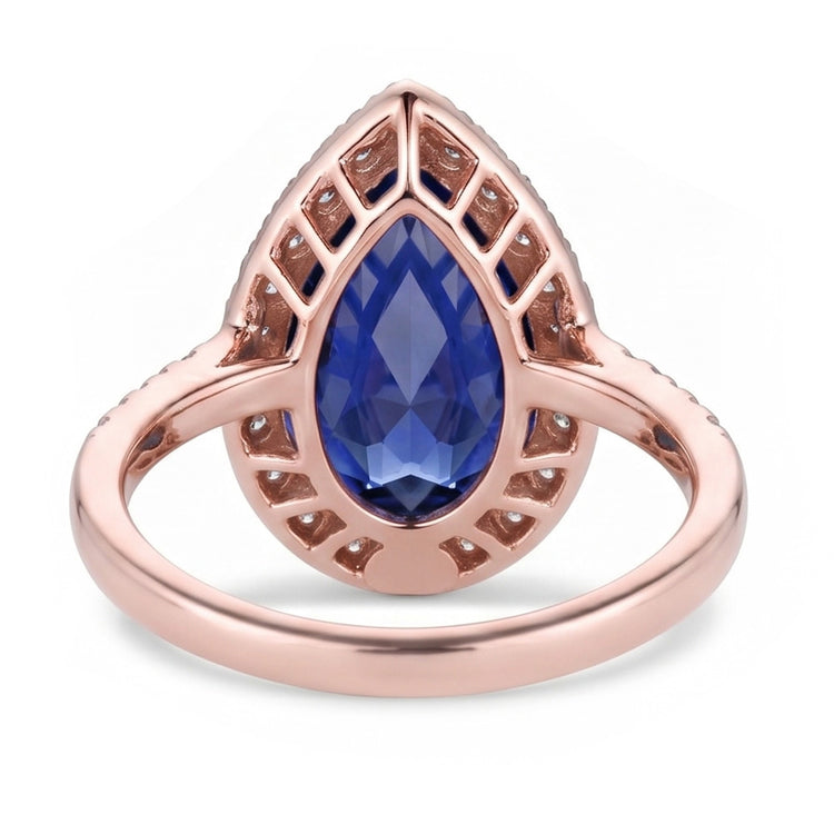 Bague Diamant Naturel 3.75 Carats - Or Rose 14K