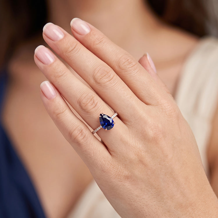 Bague Diamant Naturel 3 Carats - Or Rose 14K