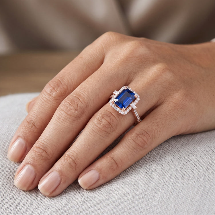 Bague Diamant Naturel 3 Carats - Or Rose 14K