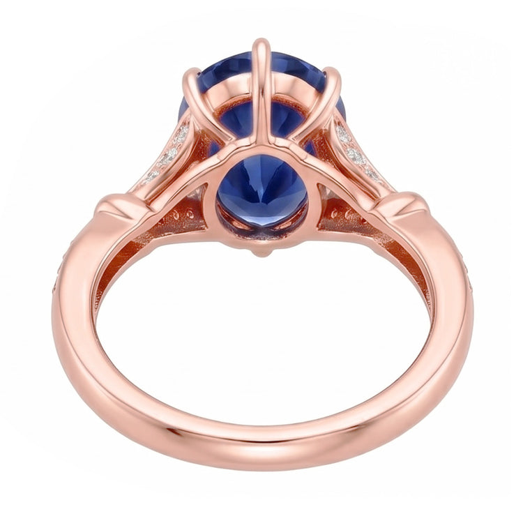 Bague Diamant Naturel 4.50 Carats - Or Rose 14K