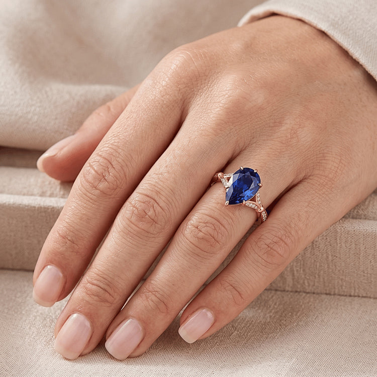 Bague Diamant Naturel 4.50 Carats - Or Rose 14K