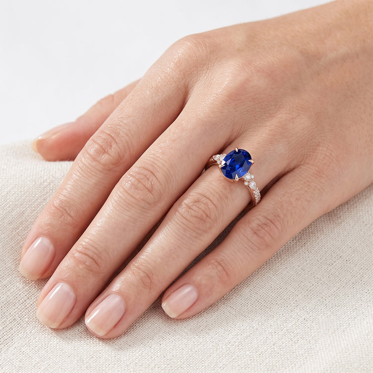 Bague Diamant Naturel 4 Carats - Or Rose 14K
