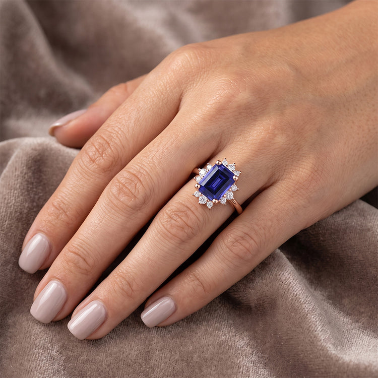 Bague Diamant Naturel 4 Carats - Or Rose 14K