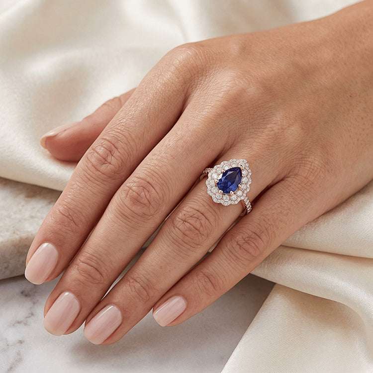 Bague Diamant Naturel 4 Carats - Or Rose 14K