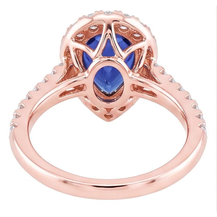 Bague Diamant Naturel 5.50 Carats - Or Rose 14K