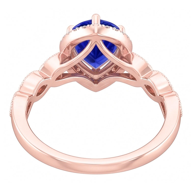 Bague Diamant Naturel 5 Carats - Or Rose 14K