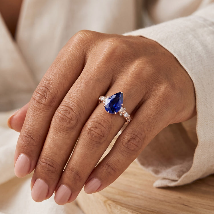Bague Diamant Naturel 5 Carats - Or Rose 14K