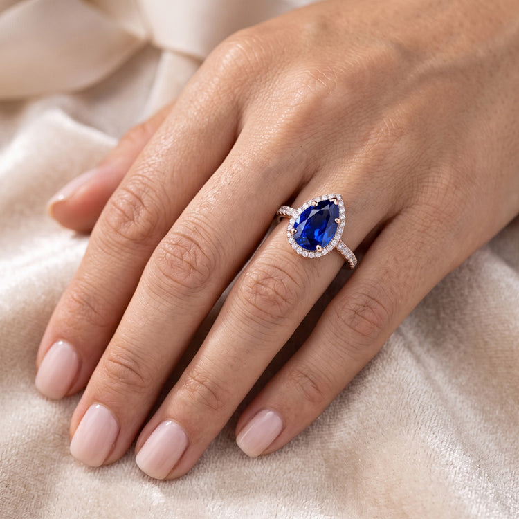 Bague Diamant Naturel 5 Carats - Or Rose 14K