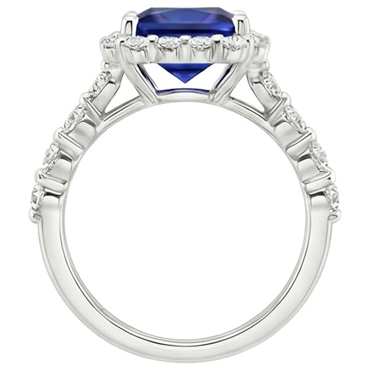 naturel diamant 6.25carats bague angle de côté