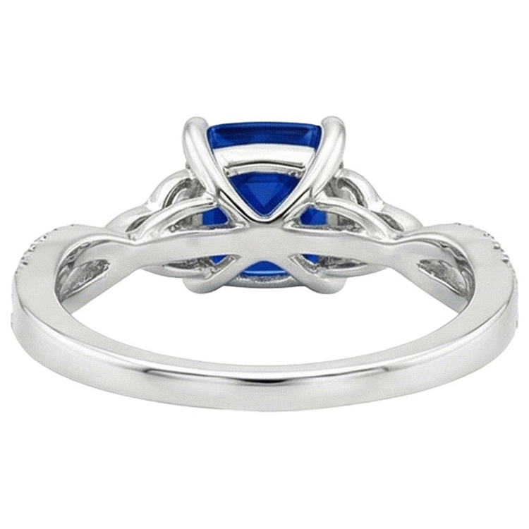naturel round diamant 2.75carats bague sur blanc