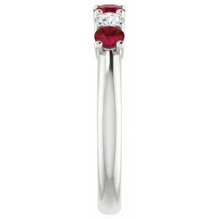 Bague Diamant Naturels Extraits des Mines ( et non cultivés en laboratoire ) Rond Rubis Pierre 2 Carats Or Blanc 14K Bijoux