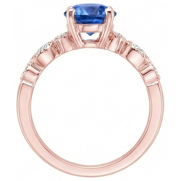 naturel round diamant 2.50carats bague sur blanc