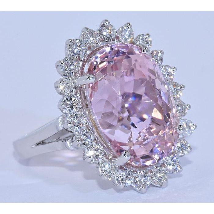 Bague Diamant Pierre Kunzite à Vendre