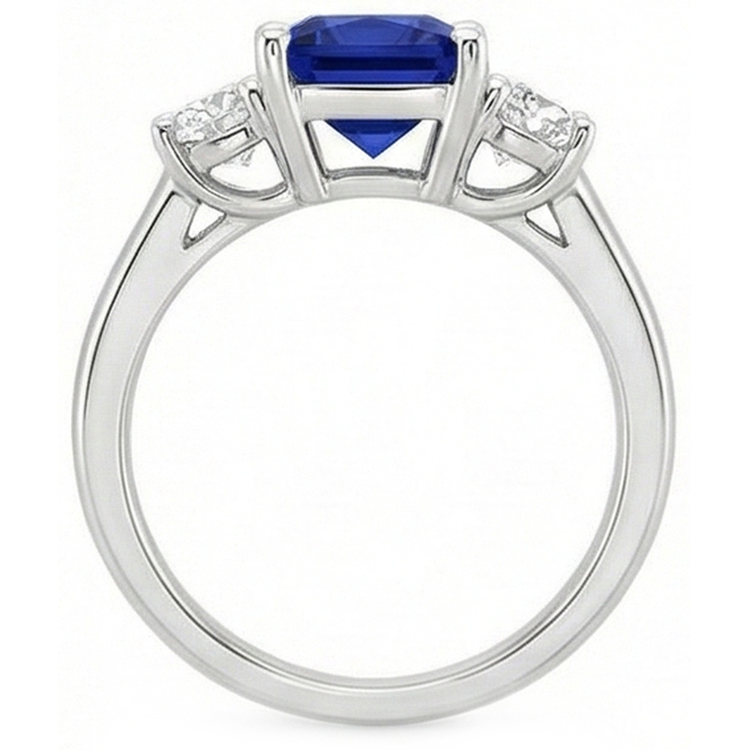naturel round diamant 6carats bague détail rapproché