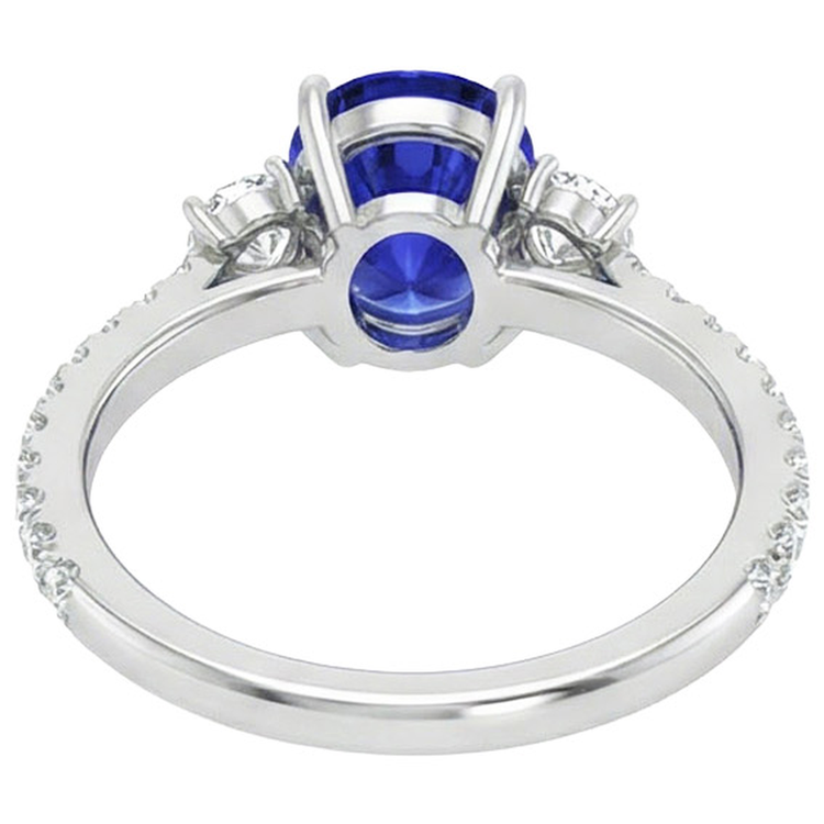 Bague Diamant Naturels Extraits des Mines ( et non cultivés en laboratoire ) Saphir Ovale 10 Carats
