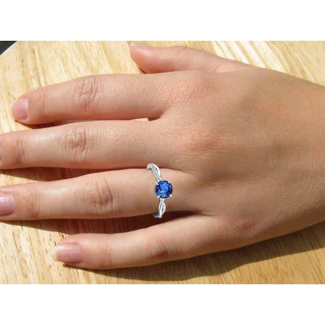 Bague Diamant Saphir Simple