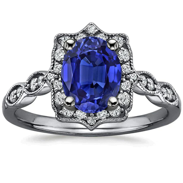 Bague Diamant Saphir Type Antique