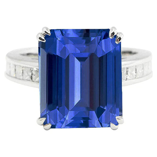 Bague Diamant Saphir émeraude de Ceylan 5 Carats