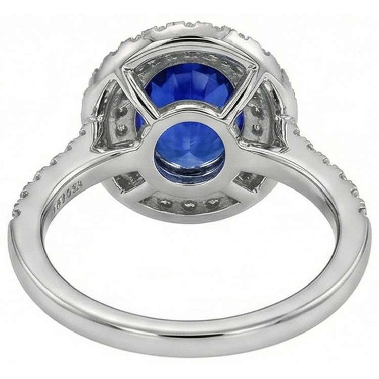Bague Diamant Naturels Extraits des Mines ( et non cultivés en laboratoire ) Sri Lanka Double Halo