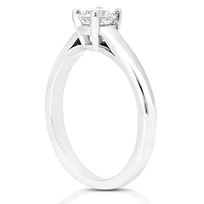 Bague En Diamant Rond Véritable De 1 Carat