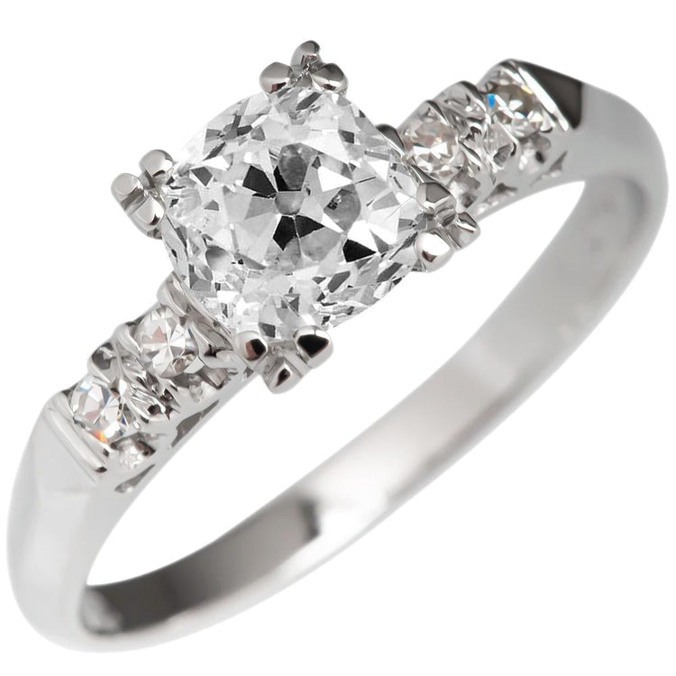 Bague En Or 14K Avec Réel Diamants Anciens Mineurs Sertis Triple Griffes 4,25 Carats