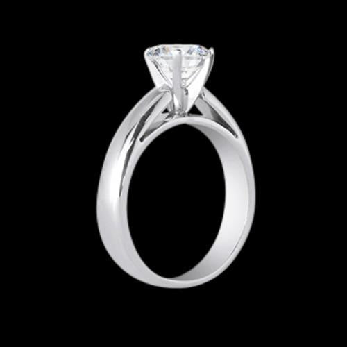 Bague En Réel Diamant Solitaire Ronde Avec Sertissage Cathédrale De 1.50 Carat