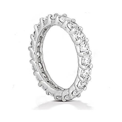 Bague Éternité Femme Naturel Diamants Fiançailles 3 Carats