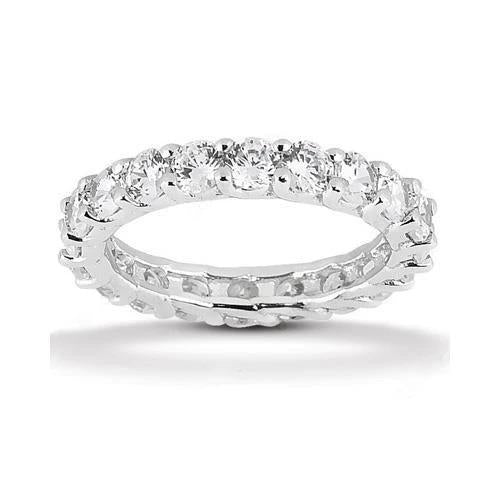 Bague Éternité Femme Naturel Diamants Fiançailles 3 Carats