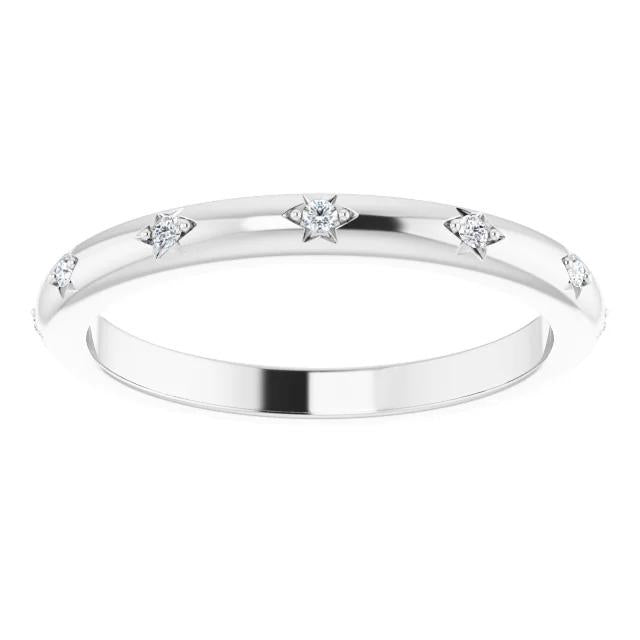 Bague Éternité Naturel Diamant Rond 0.30 Carat