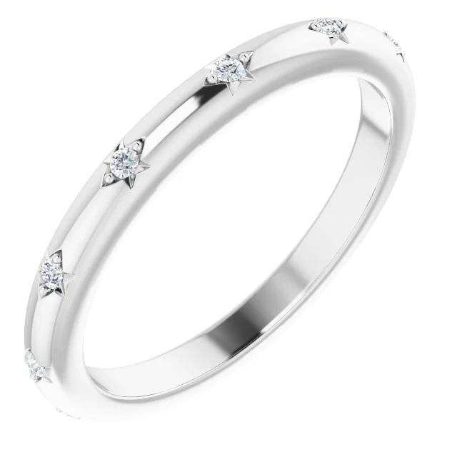 Bague Éternité Naturel Diamant Rond 0.30 Carat