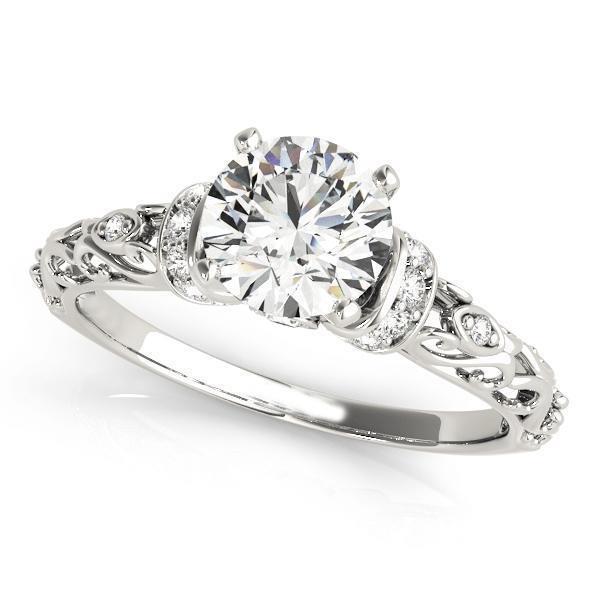Bague Etincelante De 3 Carats A L'aspect Antique Avec Naturel Diamants Neufs En Or Blanc 14K