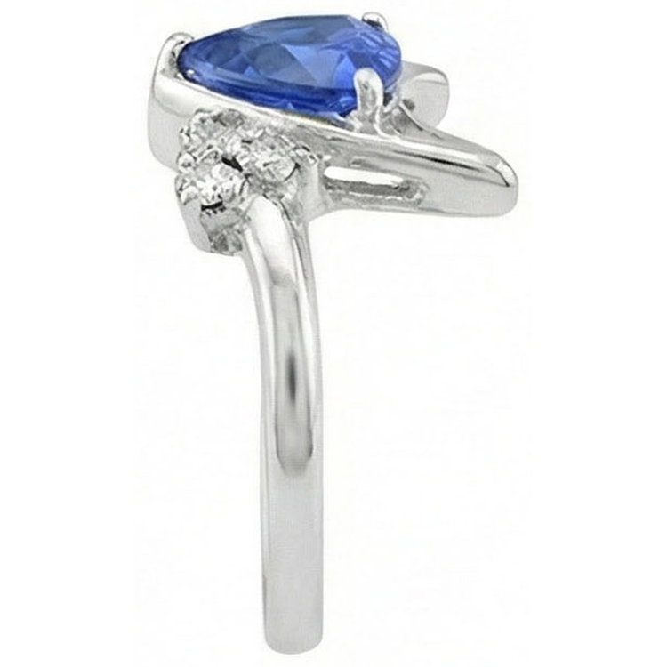 naturel trillion diamant 1.75carats bague sur blanc
