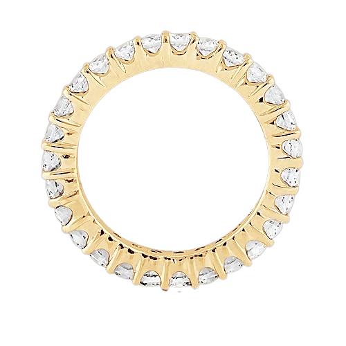 Bague Femme Naturel Diamant Rond Eternity Or Jaune 1.35 Carats Nouveau