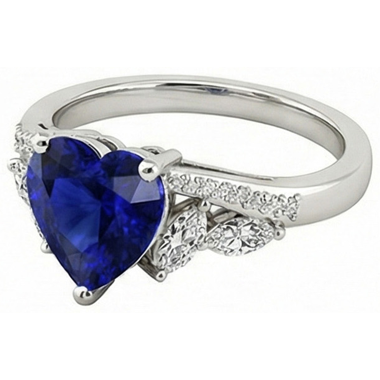 naturel marquise diamant 4carats bague vue de profil