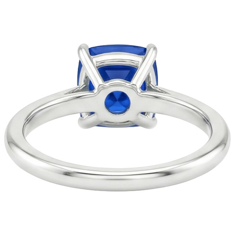 naturel cushion diamant 2.25carats bague détail rapproché